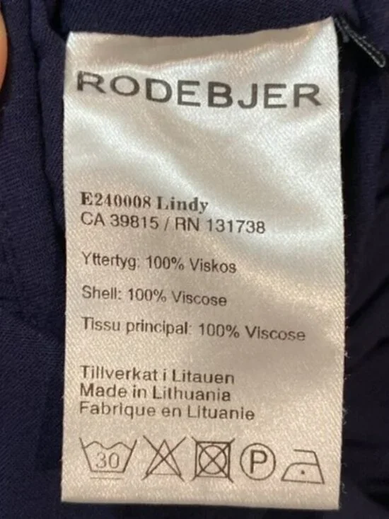 Rodebjer Lindy Blue Pablum Frill Long Sleeve Ruffle Tunic - Picture 13 of 13